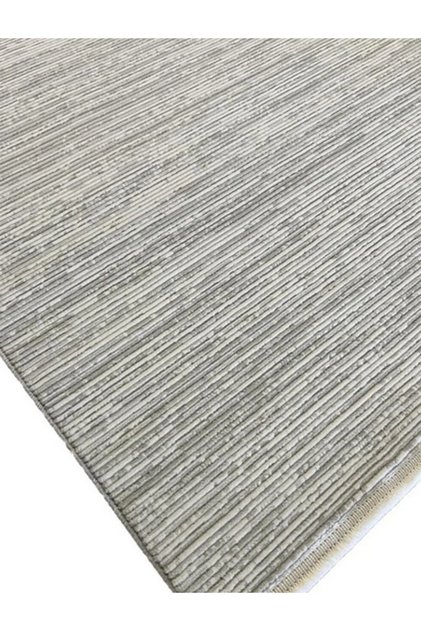 Markiz 1099 Gri Modern Özel Ölçü Halı - Renk Geçişli Kendinden Çizgili Düz Saçaklı