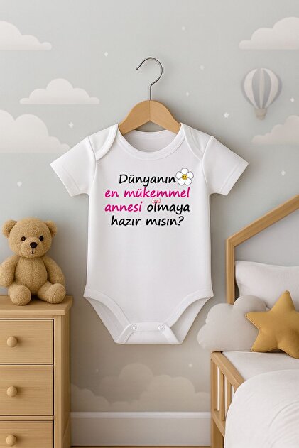 KIKIママ様【新品未使用】ボディアーキ　BODYARCHI ベビースキン① Bebe wini Babannemin ilk göz ağrısı yazılı Kısa kollu Bebek Body