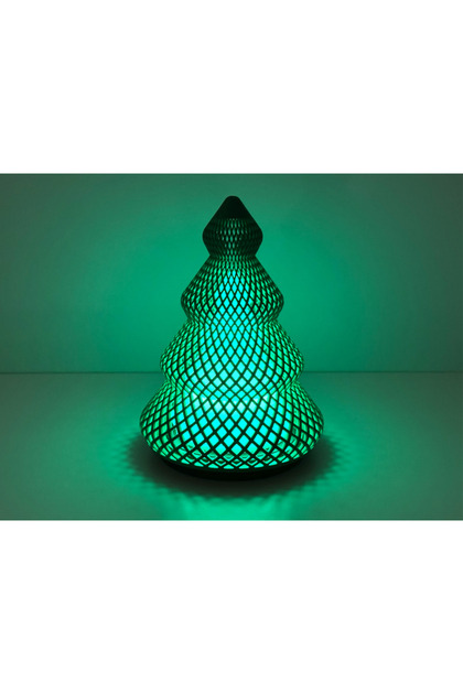 Knitted Pattern Christmas Tree Led Lamp (18.5 cm Height)