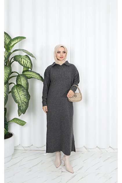Polo Neck Knitwear Dress