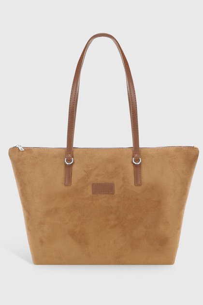 Suede Tan Shopper Bag 217