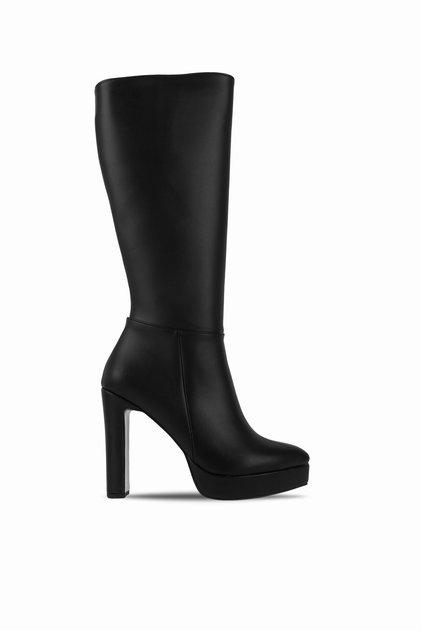 Laugy Women's Pointed Toe High Platform Heeled Boots 4250