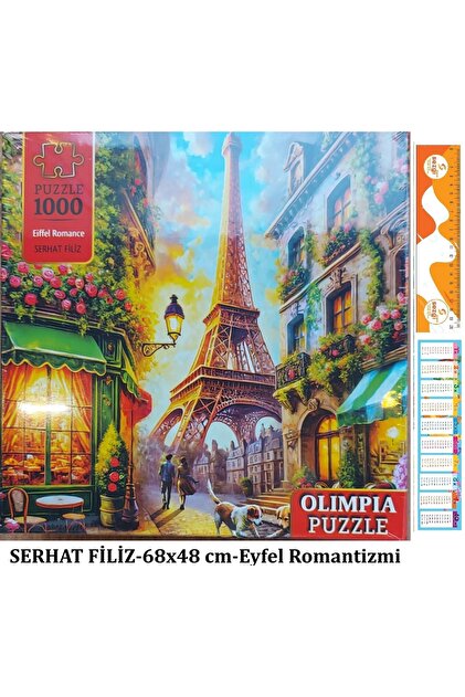 Olimpia Kutulu Puzzle 1000'lik 68x48 cm Eifell Romance+Sezgistore