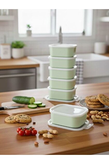 Aden YeÅŸil 6-Piece Storage Container Set - Breakfast Snack Container Storage with Leak-Proof Lids