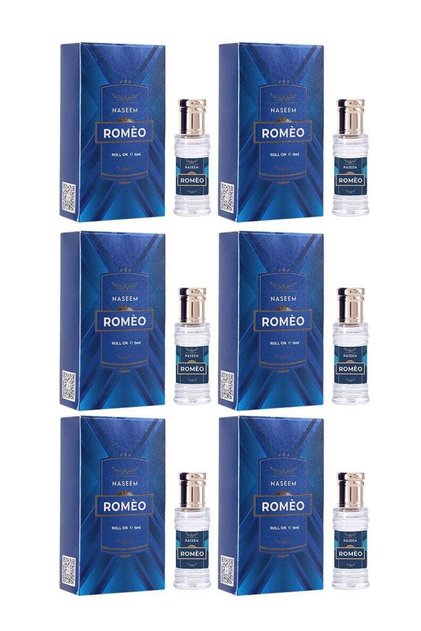 Romeo Perfume Oil Roll-On for Men & Women - 6ml (Pack of 6)