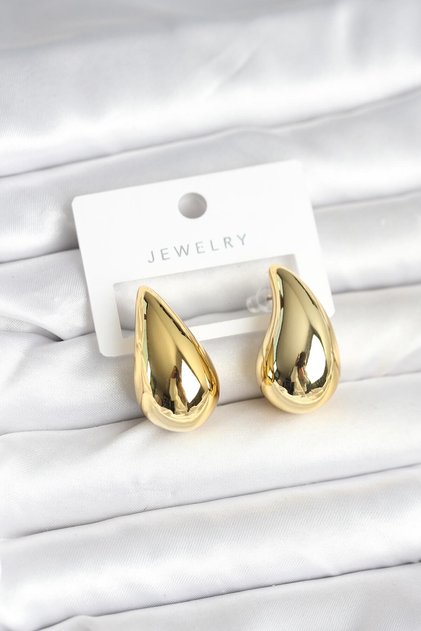 Gold Color Drop Earrings 30 mm Azry (Rsbjt-34)