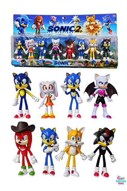 Brother Toys Sonic 8li Figür Set Mavi Kirpi Sonik Ve Arkadaşları