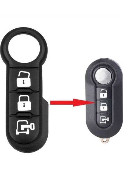 Fiat Doblo Ducato 500 White Button Remote Control Case Button Car Key Plastic Button Keypad
