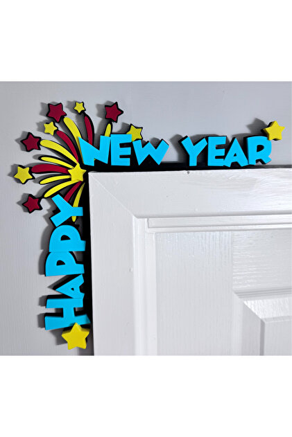 New Year Door Corner Happy New Year Decor
