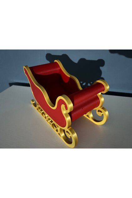 Santa Claus Sleigh and Deer Themed Table Decoration Set