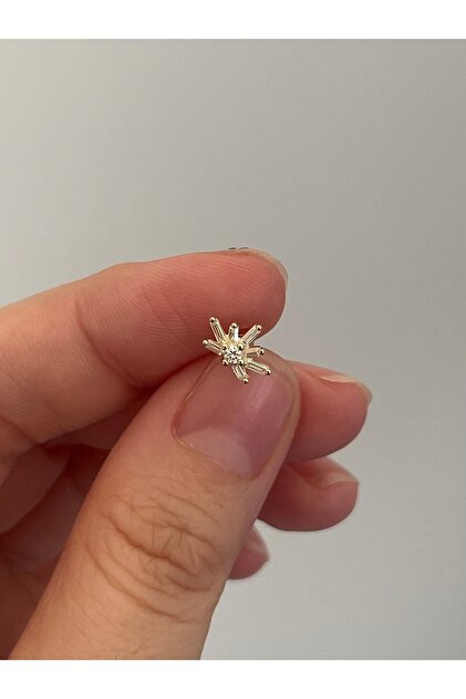 Baget taşlı gümüş piercing