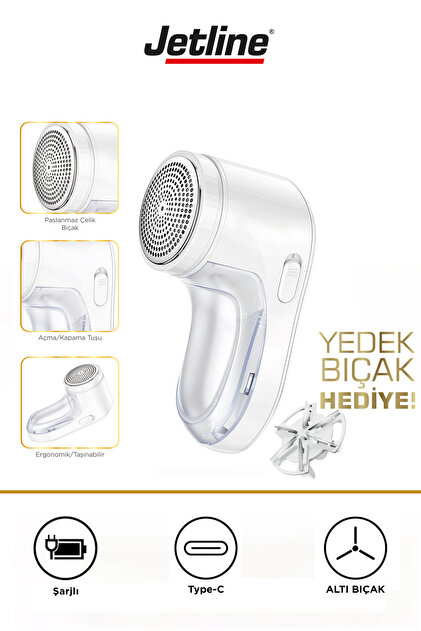 JETLİNE 708 Exstra Bıçaklı Şarjlı Tüy Temizleme ve Tiftik