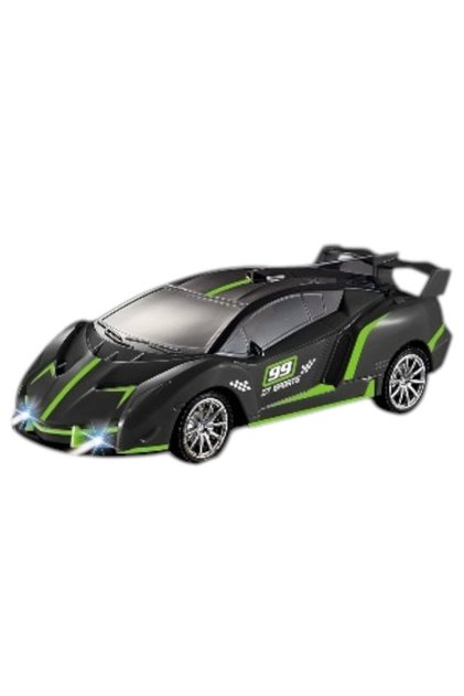 سيارة RC بمقياس 1:18 مع 4 وظائف، وأضواء LED، وشاحن USB، ولعبة سباق عالية السرعة للأطفال