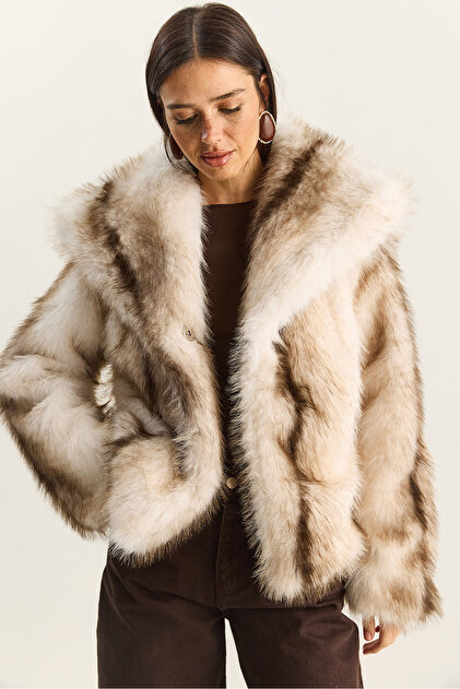ONLY 15348977 Onldawn Faux Fur Jacket Cc Otw Kadın Kürk Mont