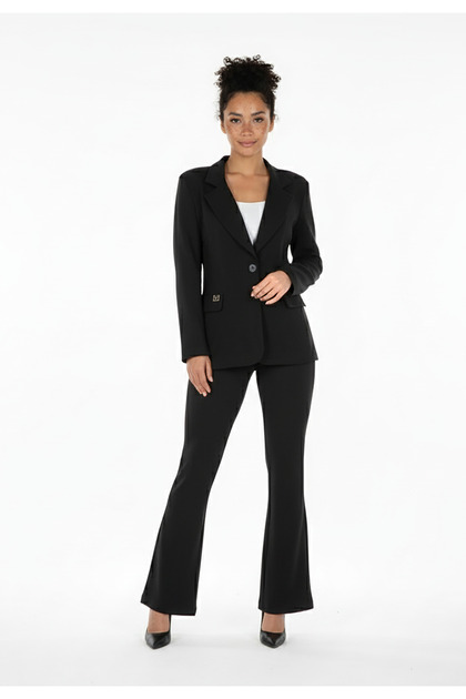 Set costum de damă - Costum negru de damă - M1273 mărimea M
