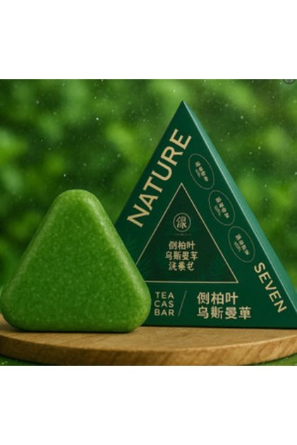 CHINCHA Nature Seven Green Soap Shampoo, Nature Triangle Shampoo Bar (100 g)