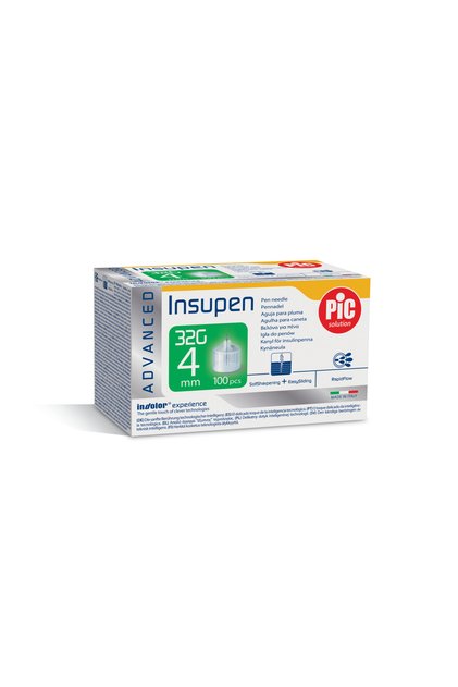 إبرة قلم الأنسولين المتقدم Insupen 32 جرام × 4 مم 100 قطعة