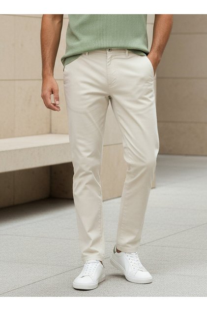 Men Slim Fit Chinos with Pockets