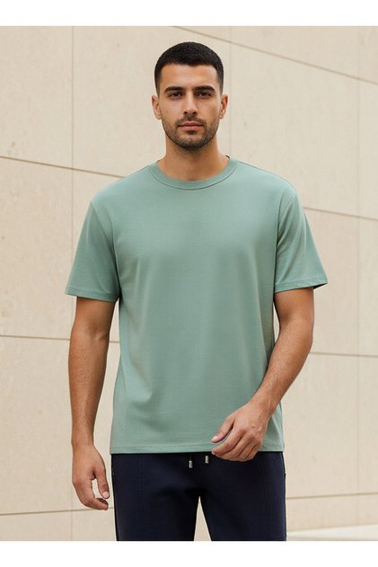 Men Relaxed Fit Crew Neck Short Sleeves T-shirt