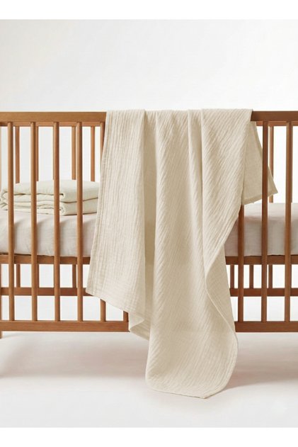 4-Layer Soft Muslin Baby Blanket 100X100 cm – Multi-Purpose Swaddle & Blanket