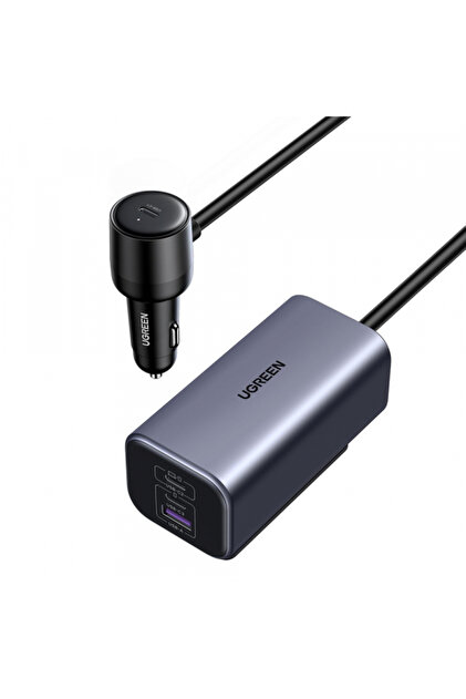 Incarcator Auto EC706, 150W, 5A, 1 x USB-A - 3 x USB-C, Negru