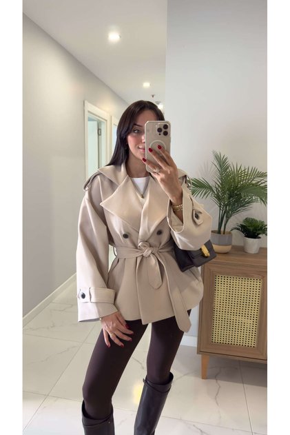 Kitty Stone Belted Trench Coat