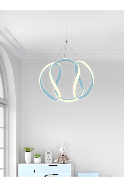 Buket Turkuaz Sarkıt (3renk Işık Mod'u ile ) Modern Led Avize / Çocuk Odası