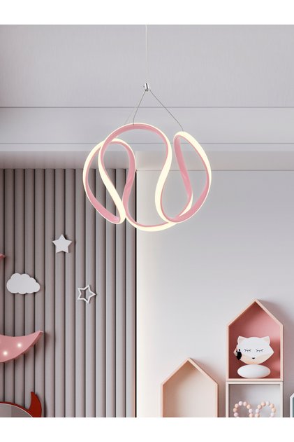 Buket Pembe Sarkıt (3renk Işık) Modern Led Avize / Çocuk Odası