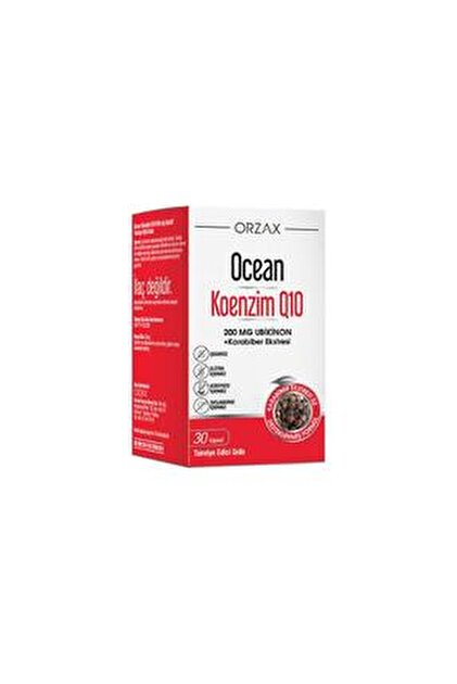 okkun01310　1104545 Orzax Ocean Koenzim Q10 100 mg Ubikinon + Karabiber Ekstresi 30