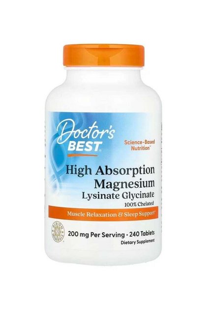 Magnesium Glycinate Chelate High Absorption with Trace Minerals, 100 Mg, 240 Tablets