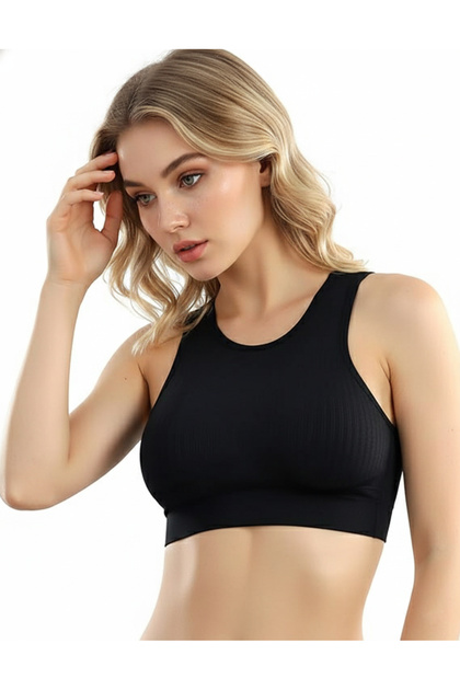 Sports Bra Seamless Hollow High Impact Support for Yoga Gym Training Running Workout Fitness