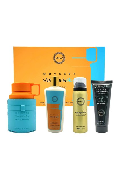 Odyssey Mandarin Sky Eau de Parfum 100ml + Gel de duș 100ml + Șampon 250ml + Deodorant spray 50ml