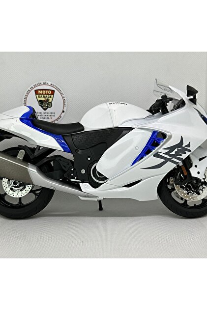 【ヒロヤス】 MotoGarage Suzuki Hayabusa GSX R1300 1:9 Diecast – Premium Işıklı