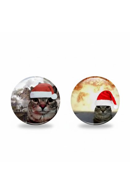 Savaşçı Kediler Happy New Year Rozet 2 Adet