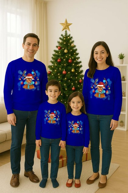 Unisex Happy New Year New Year's Eve Printed Adult and Children Sweatshirt 3 Thread Ş Fleece-Lined Fabric