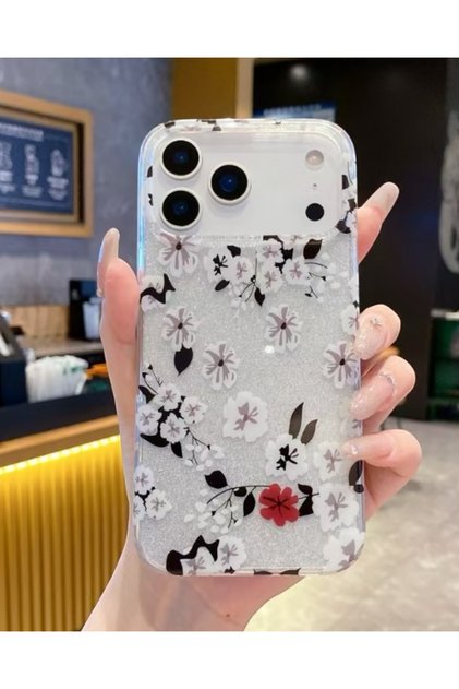 iPhone 17 Pro Max Compatible Shiny Glitter Patterned Case