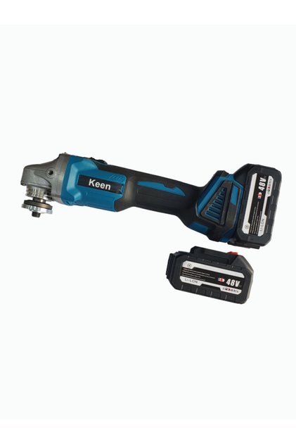 Cordless Metal Cutting Grinder, 48V, 4.5-inch, with Two Batteries and Charger, Blue/Black, Hard Carr