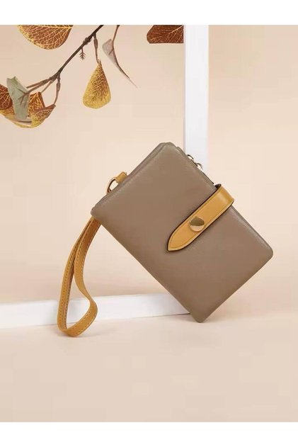 Quality New Season Small Wallet with Soft Texture Wristlet Mink Color