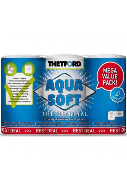 Hârtie igienică solubilă Aqua Soft pentru toalete ecologice (6 buc.)