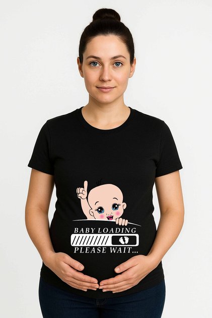 Pregnant Printed Women Tshirt Cotton Combed Fabric