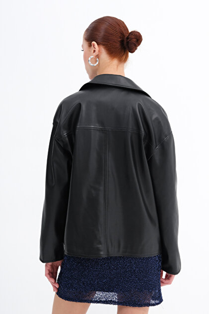 Addax Faux Leather Jacket C17741- Trendyol