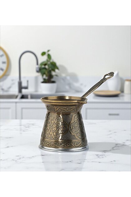 Patterned Cast Coffee Pot for 4 People - Compatible with Induction Cooktops 170 ml
