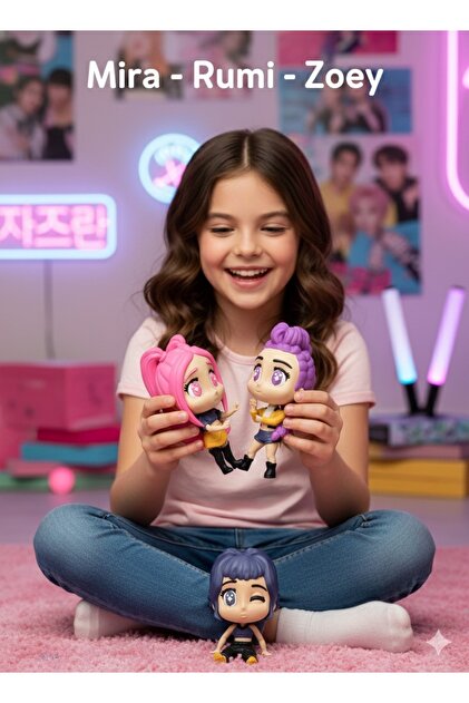 Goplast Premium Kpop Oyuncak Mira Zoey Rumi Oyuncak Figür Büyük