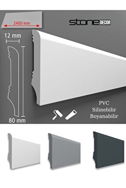 Stone Decor 10 CMx240 CM PVC SÜPÜRGELİK, SUYA VE NEME DAYANAKLI ...