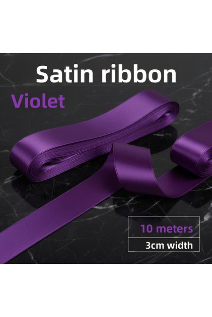 10 Meters - 3 cm Satin Ribbon, Decoration, Party, Wedding, Invitation, Packaging, Decoration