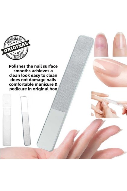 Nail File Tool Glass Material Polishing Manicure & Pedicure