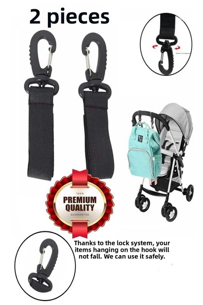 Ultra Luxury Stroller Hook Baby Stroller Hanger Attachment Bag Hanger 2 Pieces