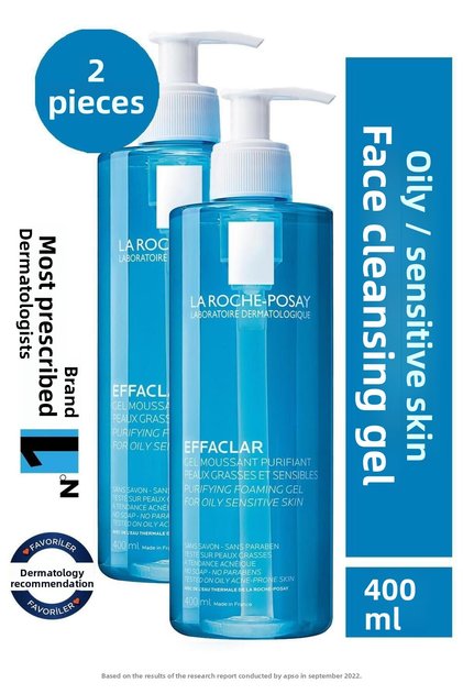 Effaclar Cleansing Gel 400ml Oily and Acne-Prone Skin 2 Pieces