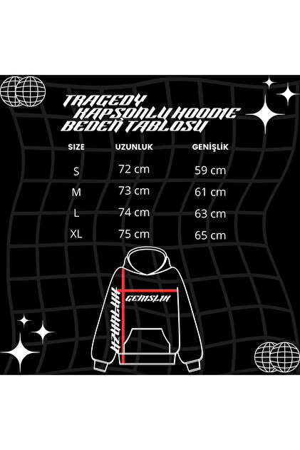 TRAGEDY Unisex Chrome Hearts Baskılı 3 İplik Şardonlu Oversize