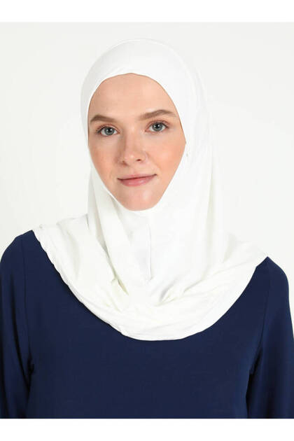 Çeneli Spor Micro Scarfs Hijab - Cream - (St026), (Id 7802605)